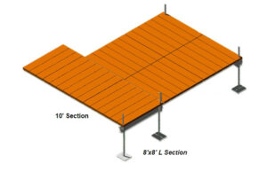 Using 10' Sections - 8'x8' L Configuration
