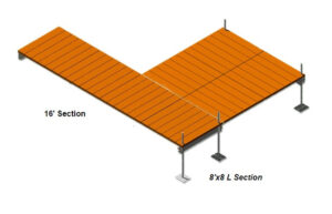 Using 16' Sections - 8'x8' L Configurations