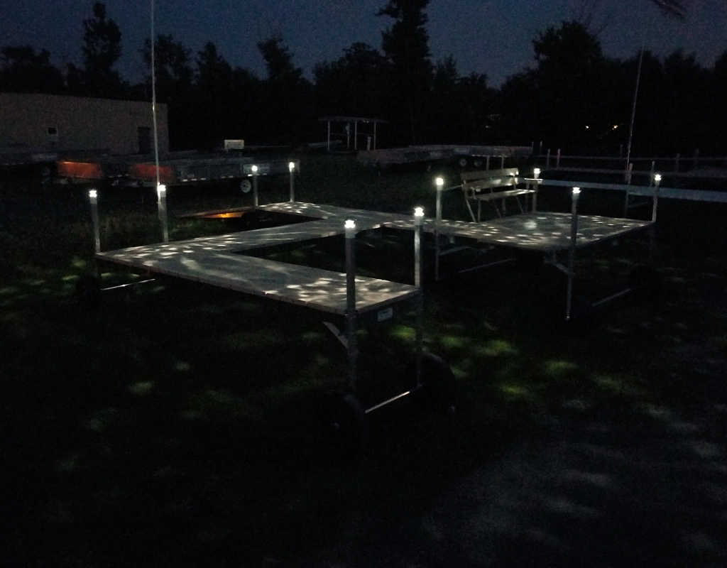 White Solar Lights at Night