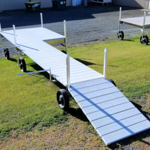 A roll-in V-Dock before it goes in the water