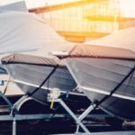 boats put away for storage for the winter