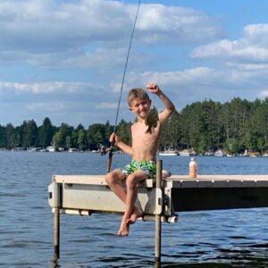 Boy Fishing on a VDock