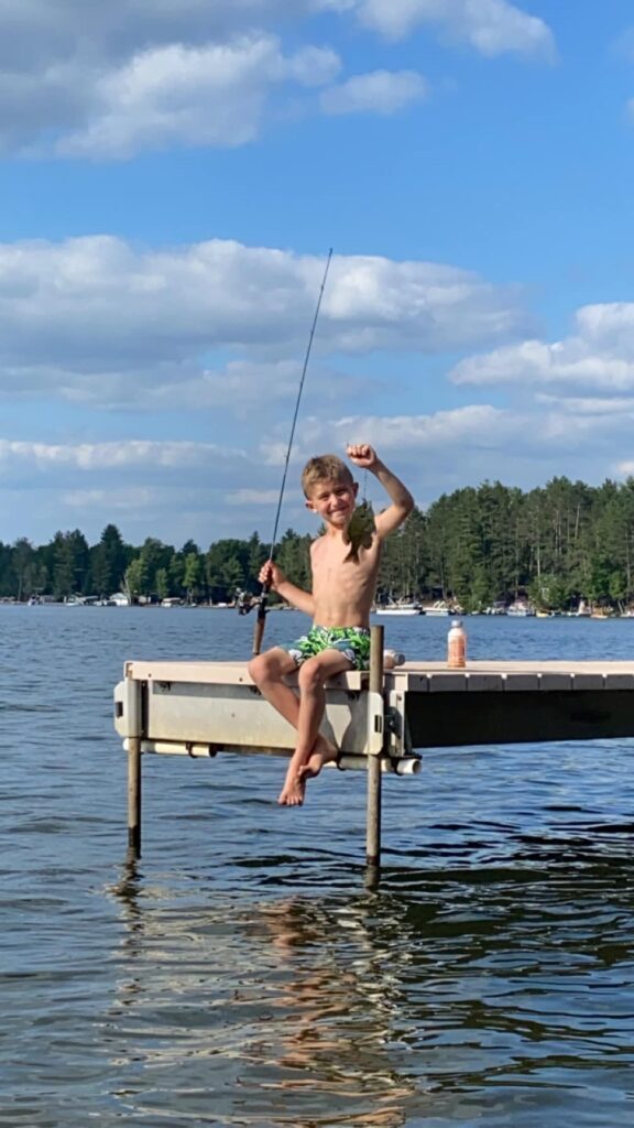 Boy Fishing on a VDock