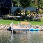 A V-Dock installed at lakefront property