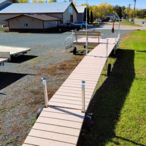 A 50 foot dock with a 12x12 foot sundeck