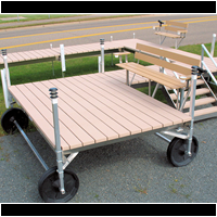 12' x 12' Sundeck with a 7' End Mount Bench View 2