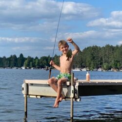 Boy Fishing on a VDock